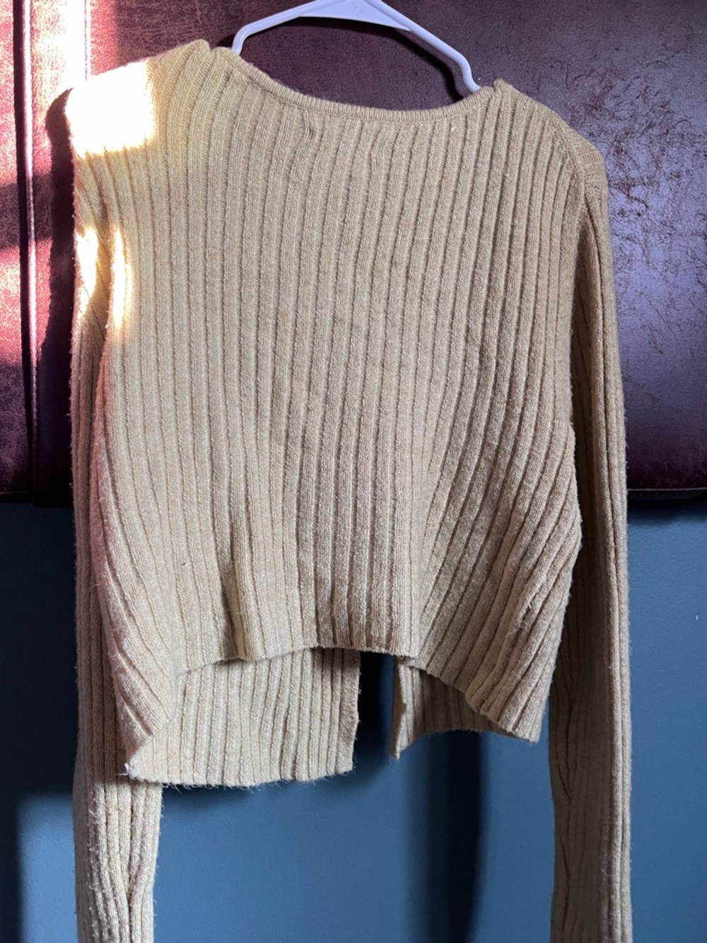 American Eagle Ribbed Button-Front Sweater - Picture 5 of 5